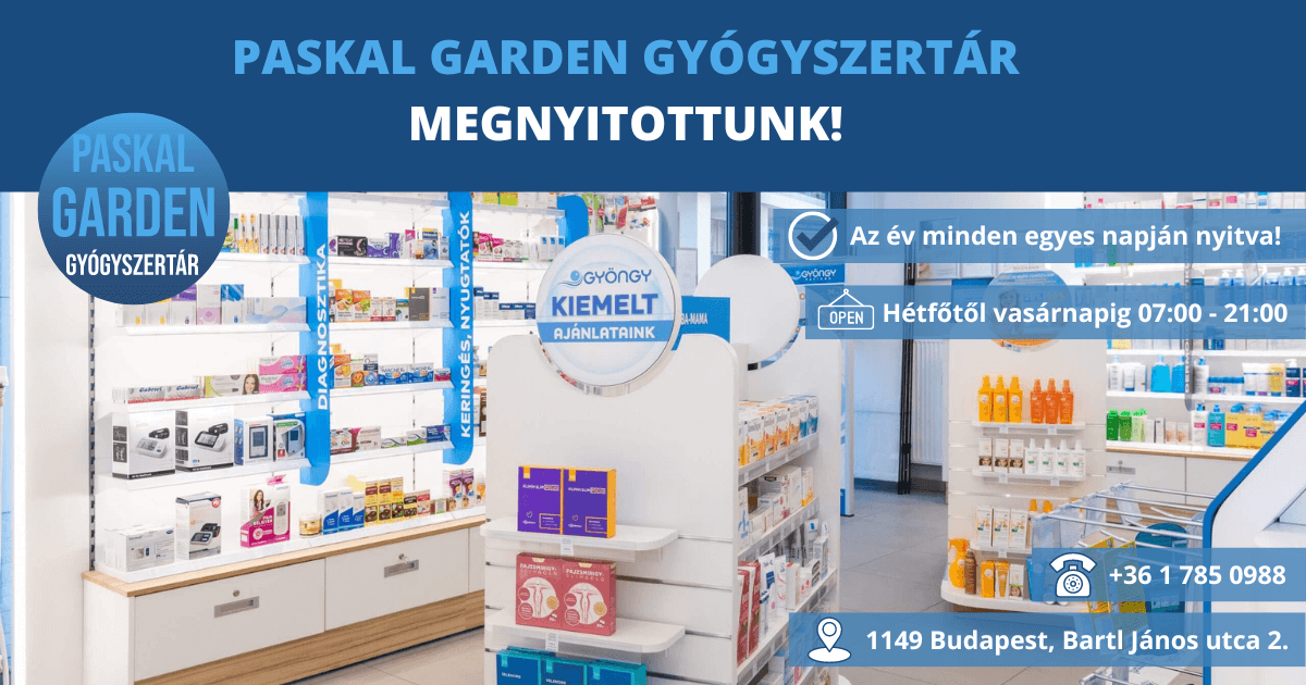 Zugló Patika Paskal Garden Gyógyszertár 14 kerület Budapest XIV